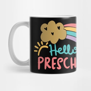 Hello Preschool Heart Teacher Student Back To School Mug